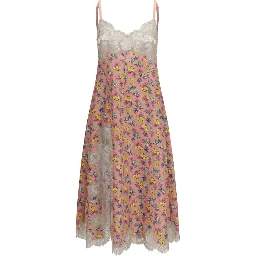 Multicolor Silk Casual Dress