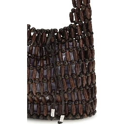 Brown Wood Shoulder Bag