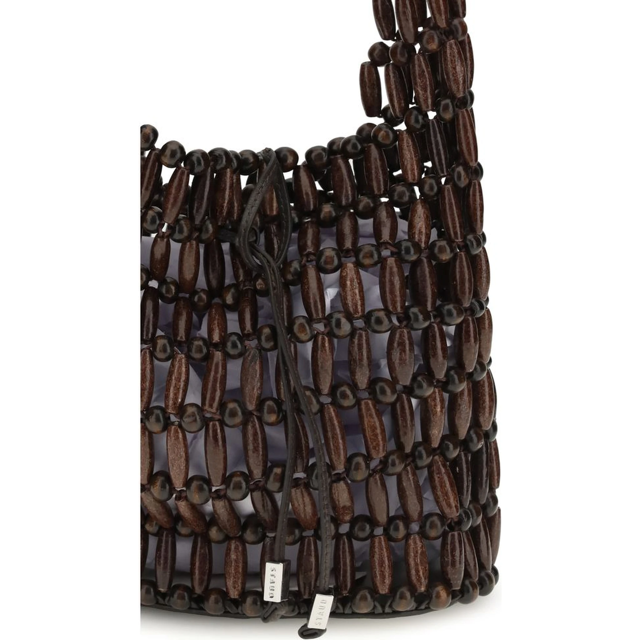 Brown Wood Shoulder Bag