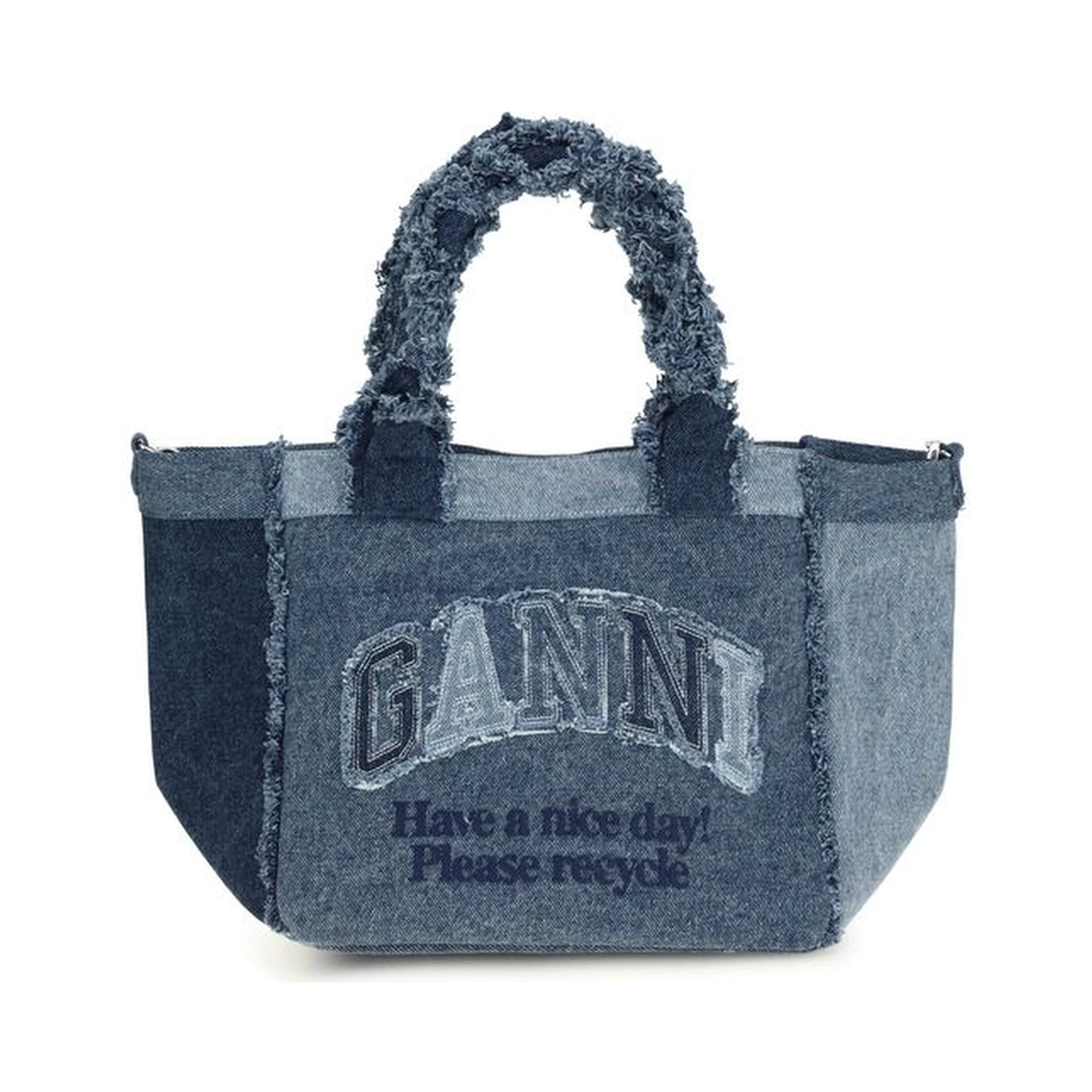 Blue Cotton Handbag