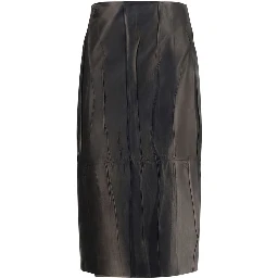 Black Lamb Ovis Aries Aries Midi Skirt