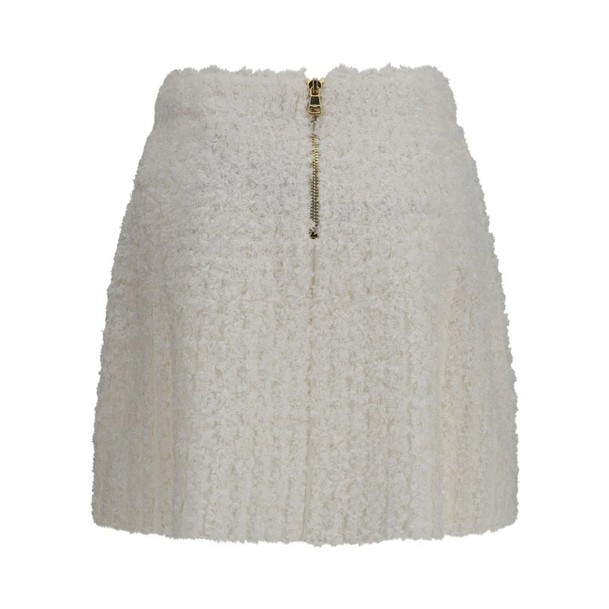 White Viscose Mini Skirt