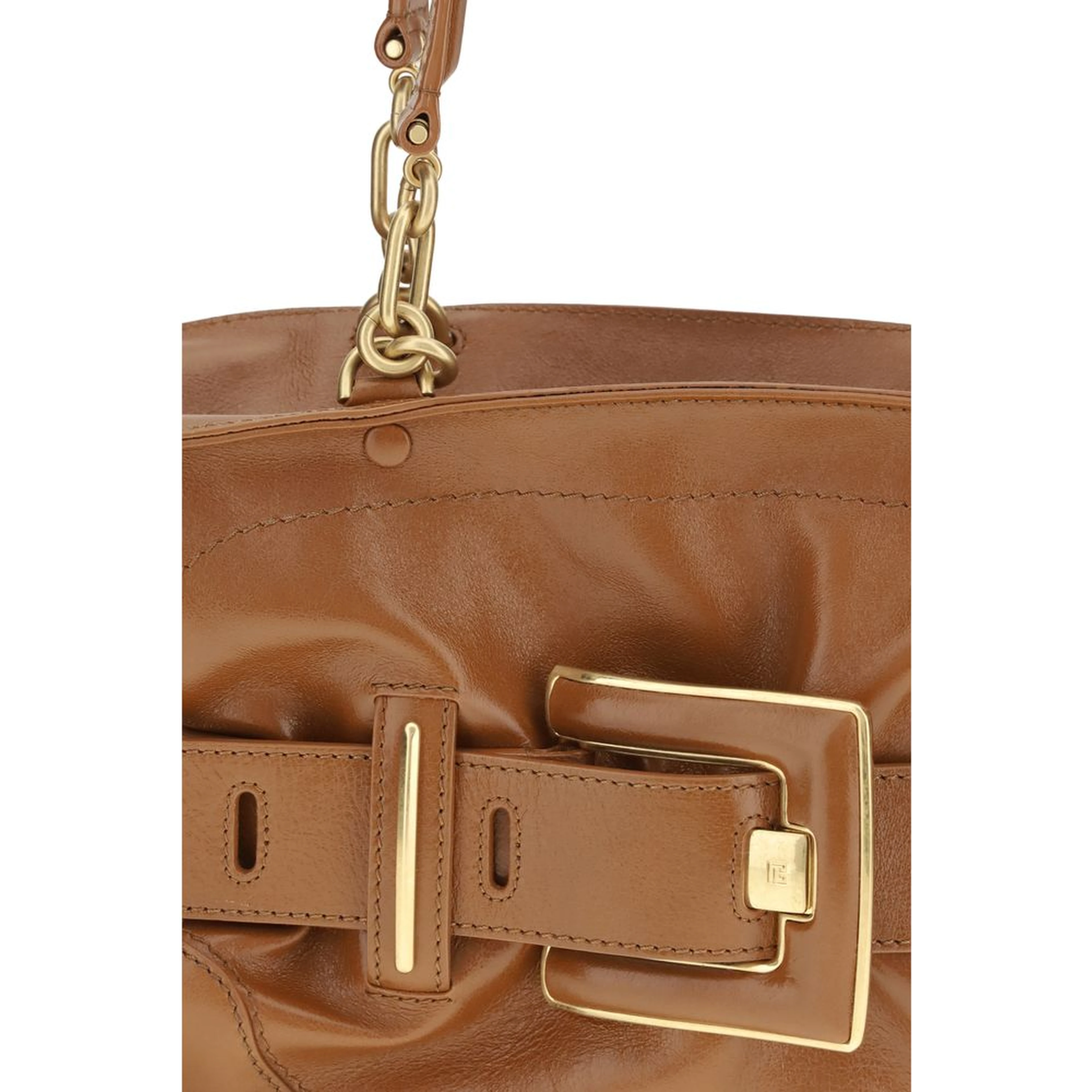Brown Calf Leather Bos Taurus Handbag