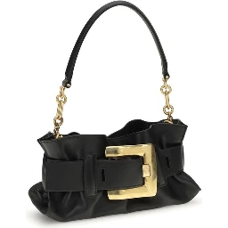 Black Calf Leather Bos Taurus Shoulder Bag