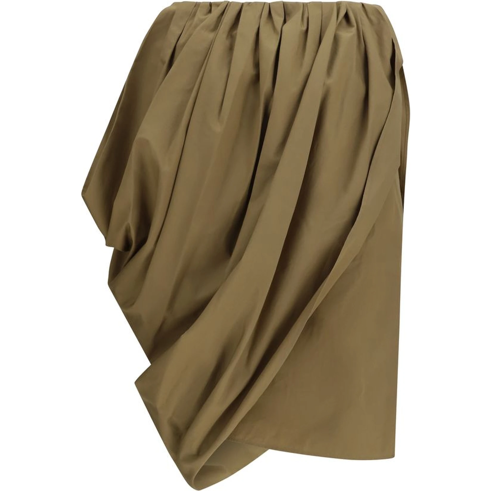 Bicolor Cotton Midi Skirt