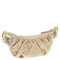 Beige Fabric Handbag