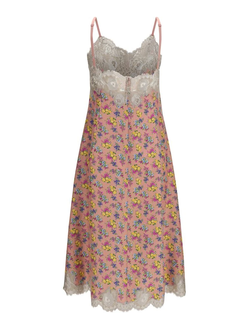 Multicolor Silk Casual Dress