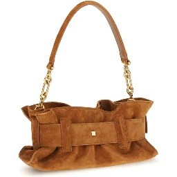 Beige Calf Leather Bos Taurus Shoulder Bag