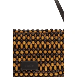 Brown Wood Shoulder Bag