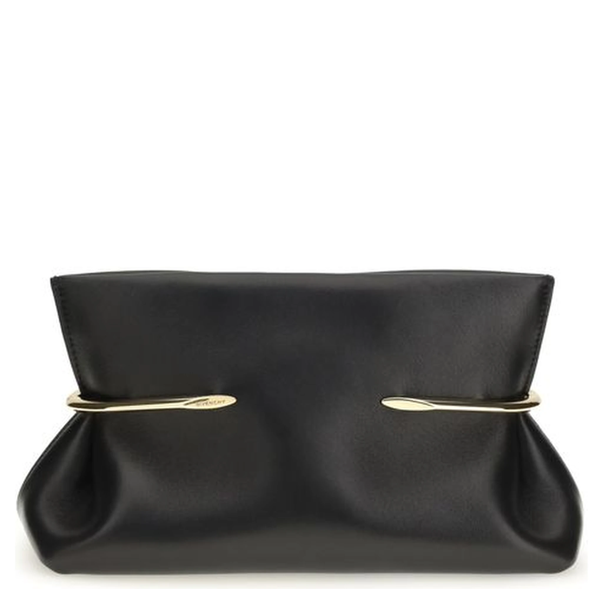Black Napa Leather / Calf Bos Taurus Clutch Bag