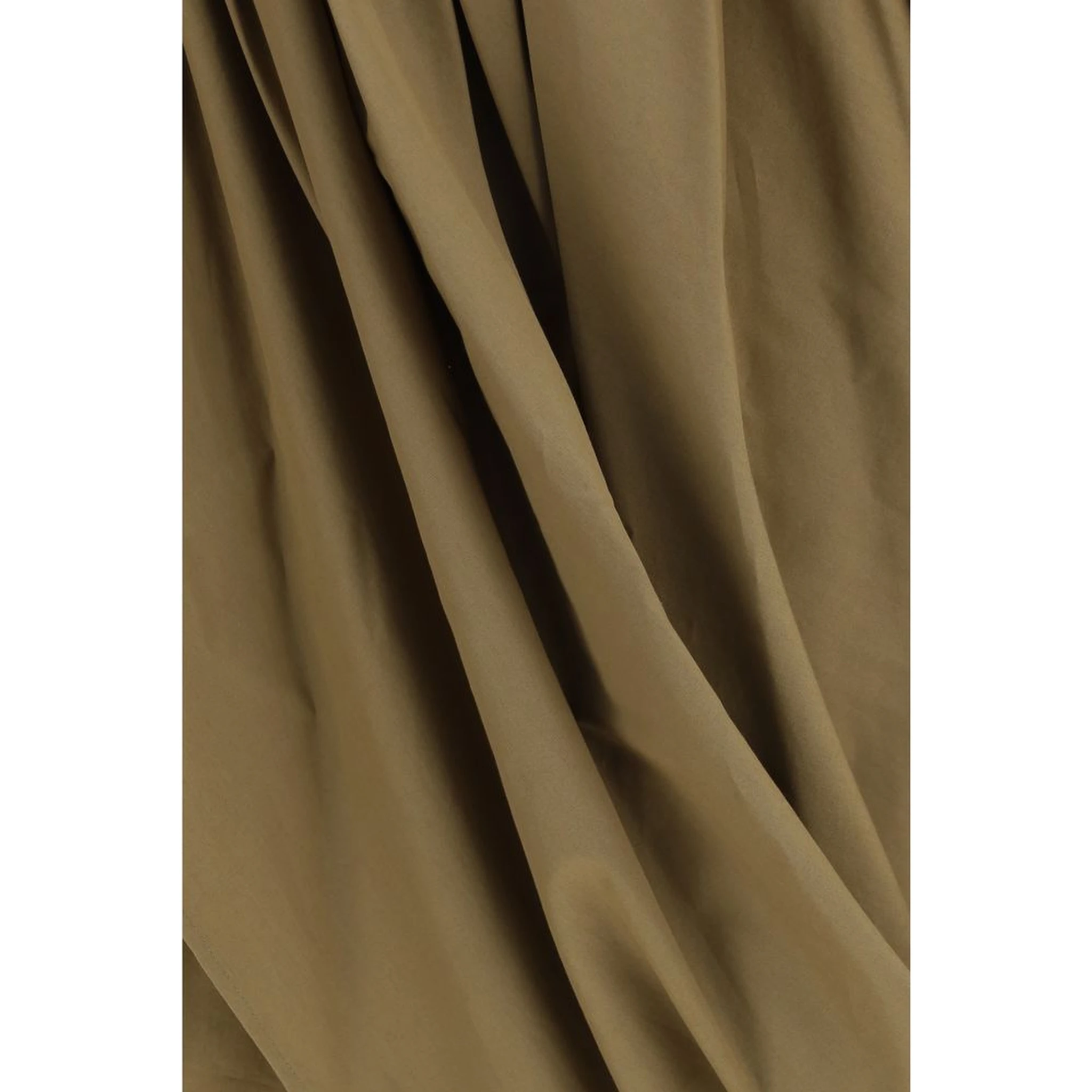 Bicolor Cotton Midi Skirt