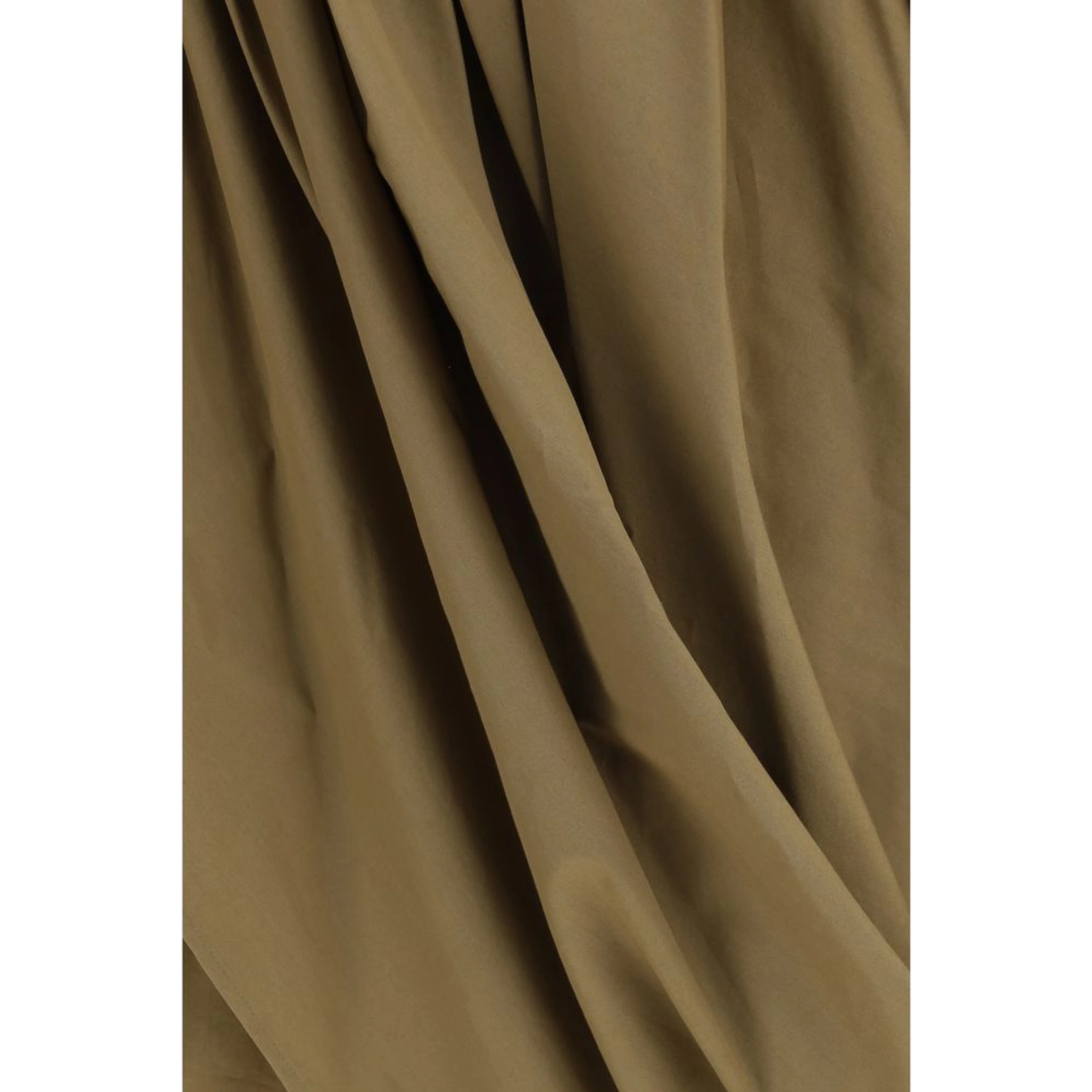 Bicolor Cotton Midi Skirt