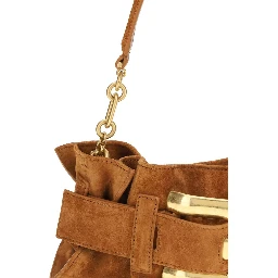 Beige Calf Leather Bos Taurus Shoulder Bag
