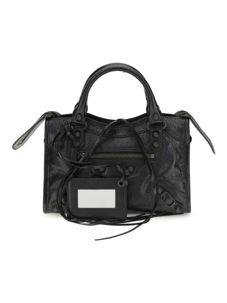 Black Lamb Leather Shoulder Bag