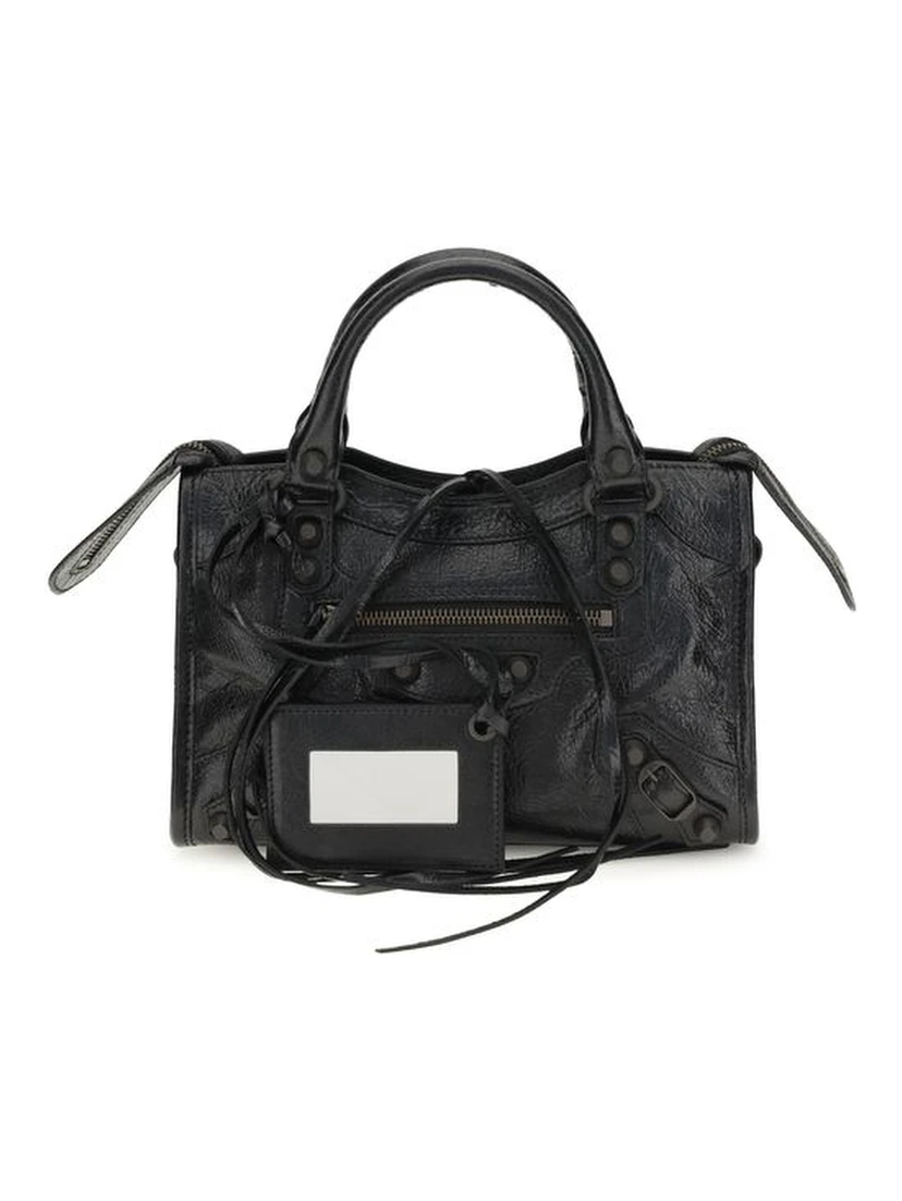 Black Lamb Leather Shoulder Bag