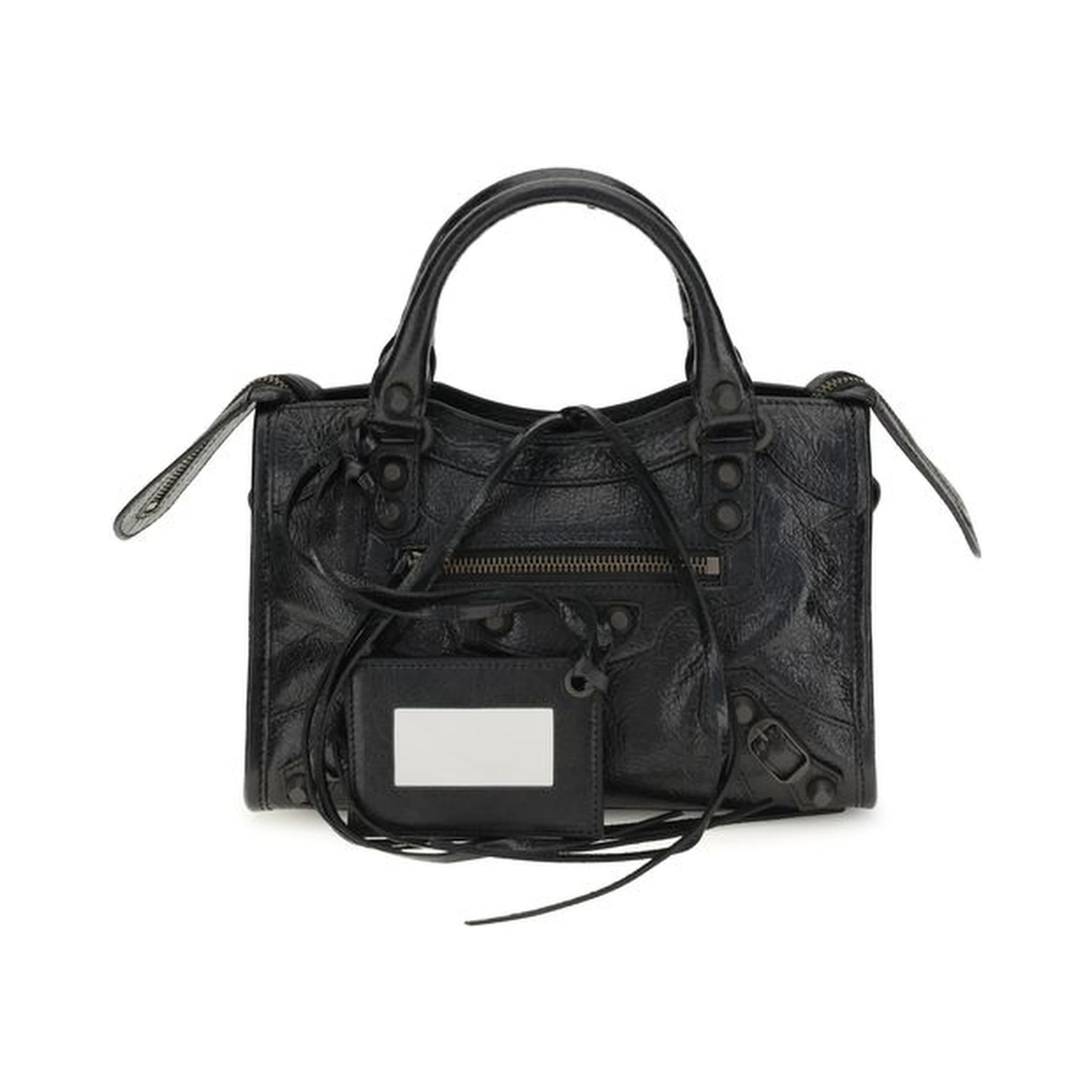 Black Lamb Leather Shoulder Bag