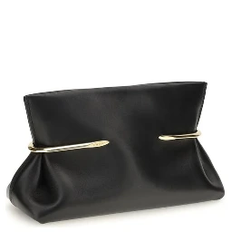 Black Napa Leather / Calf Bos Taurus Clutch Bag