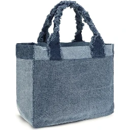 Blue Cotton Handbag