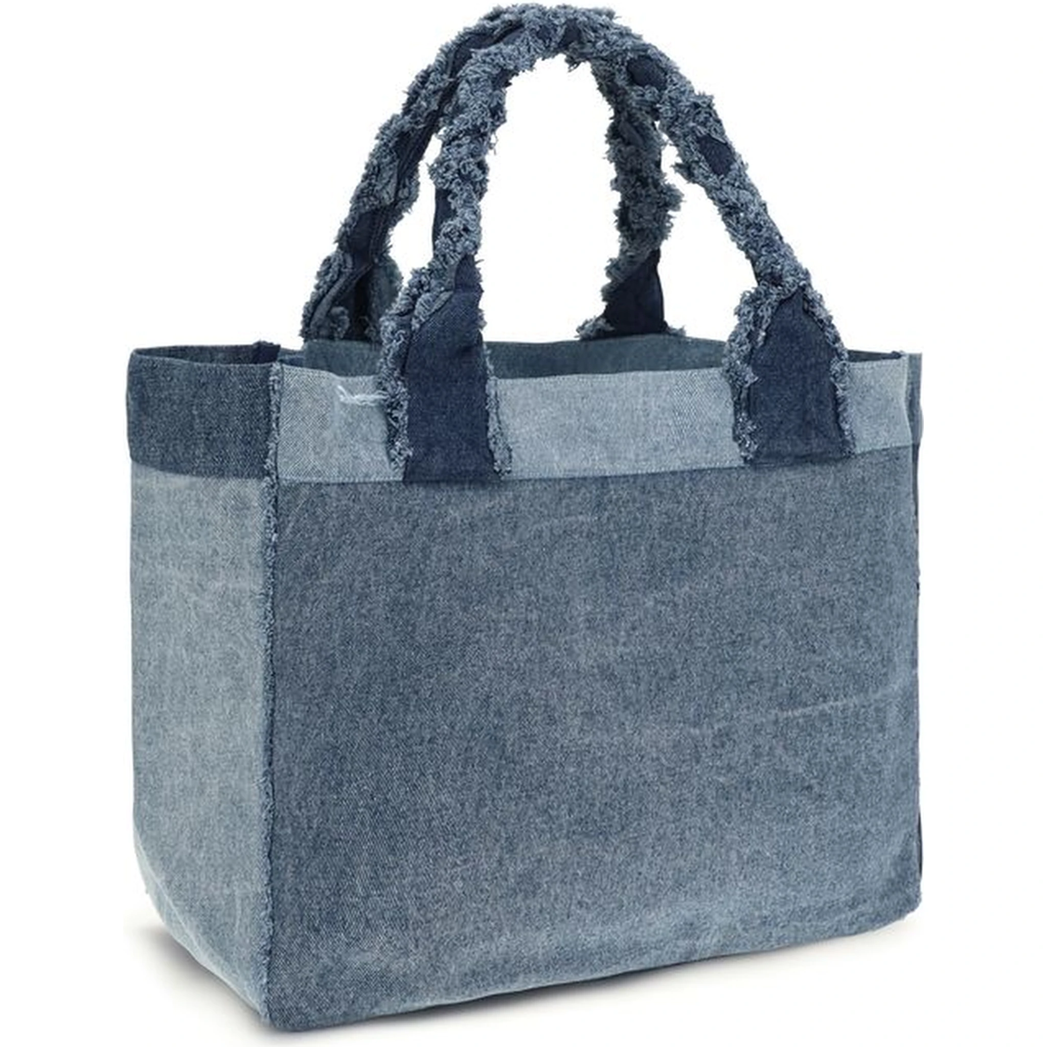 Blue Cotton Handbag