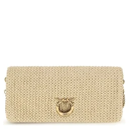 Beige Polypropylene Shoulder Bag