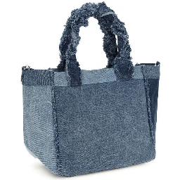 Blue Cotton Handbag