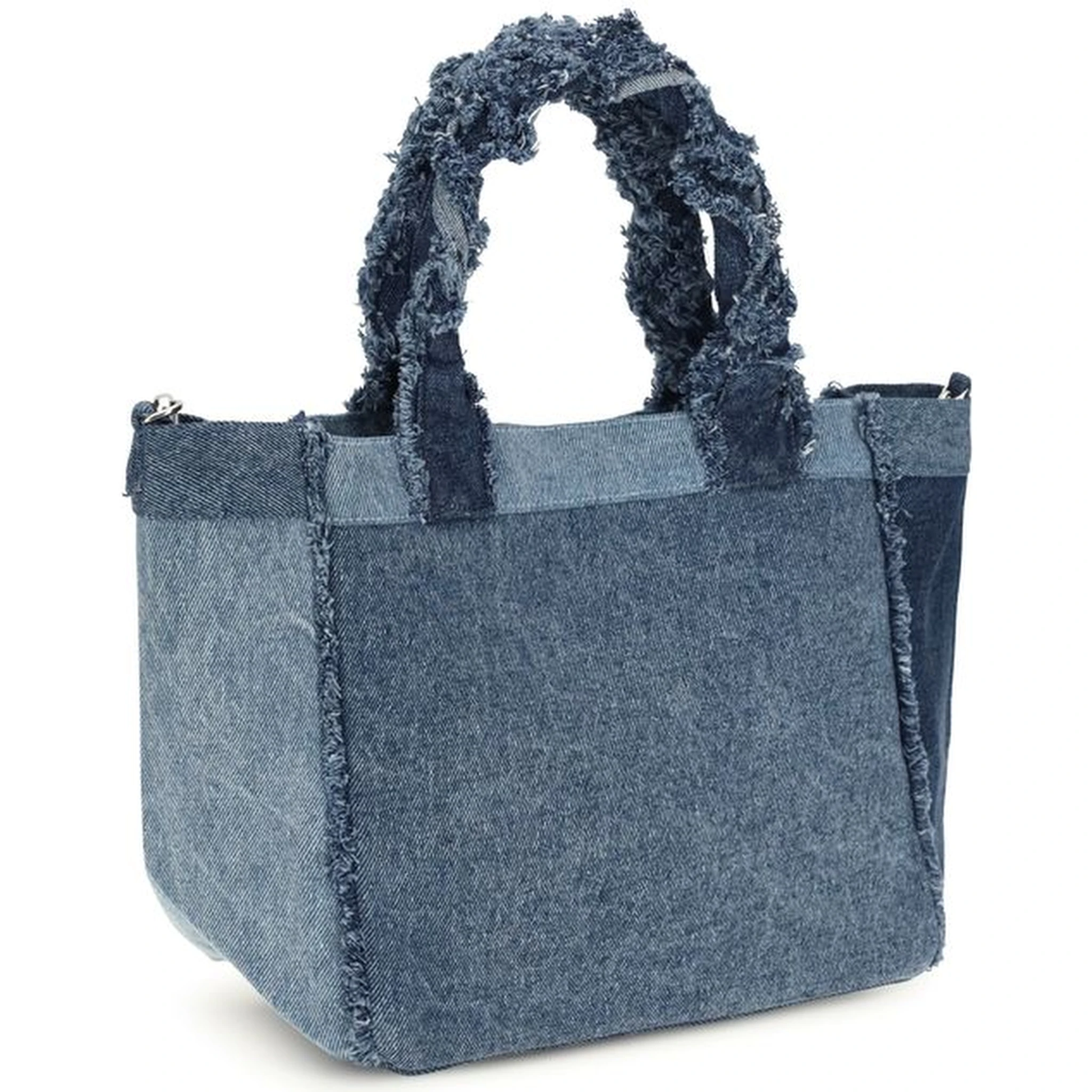 Blue Cotton Handbag