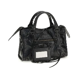 Black Lamb Leather Shoulder Bag