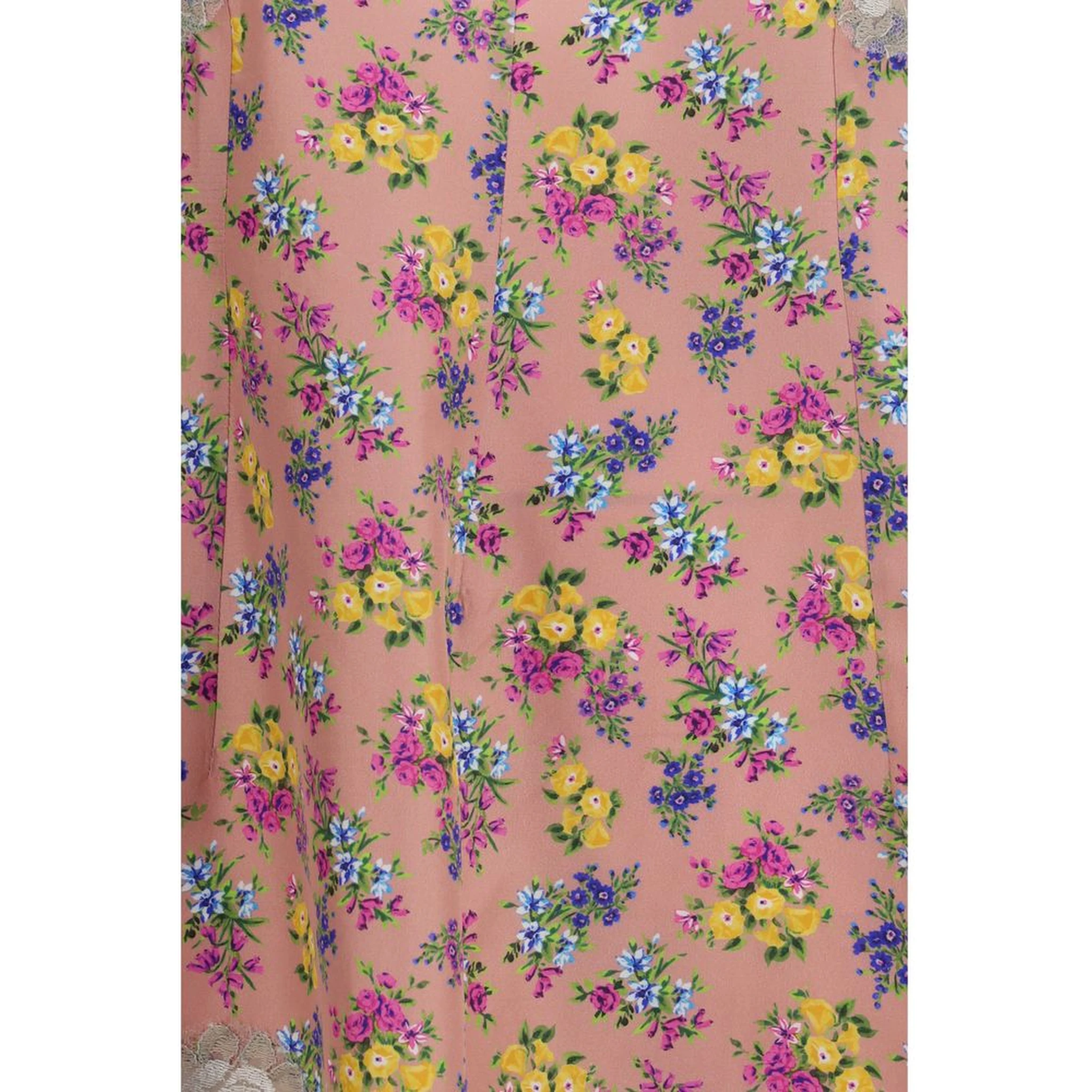 Multicolor Silk Casual Dress