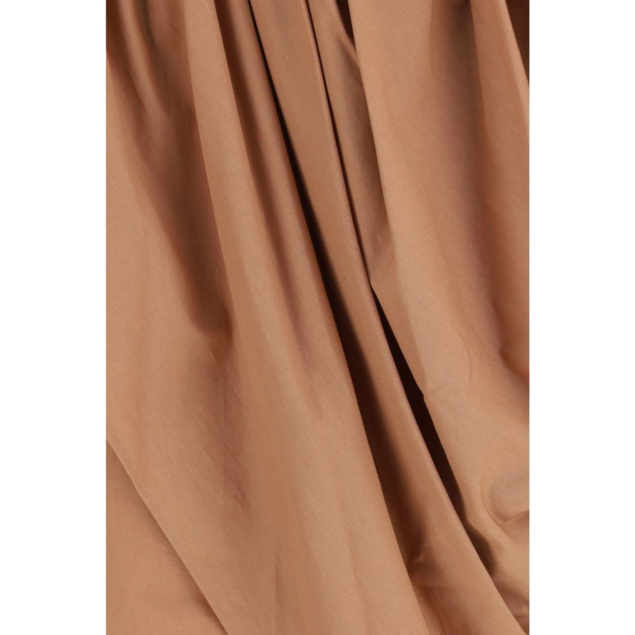 Beige Cotton Midi Skirt