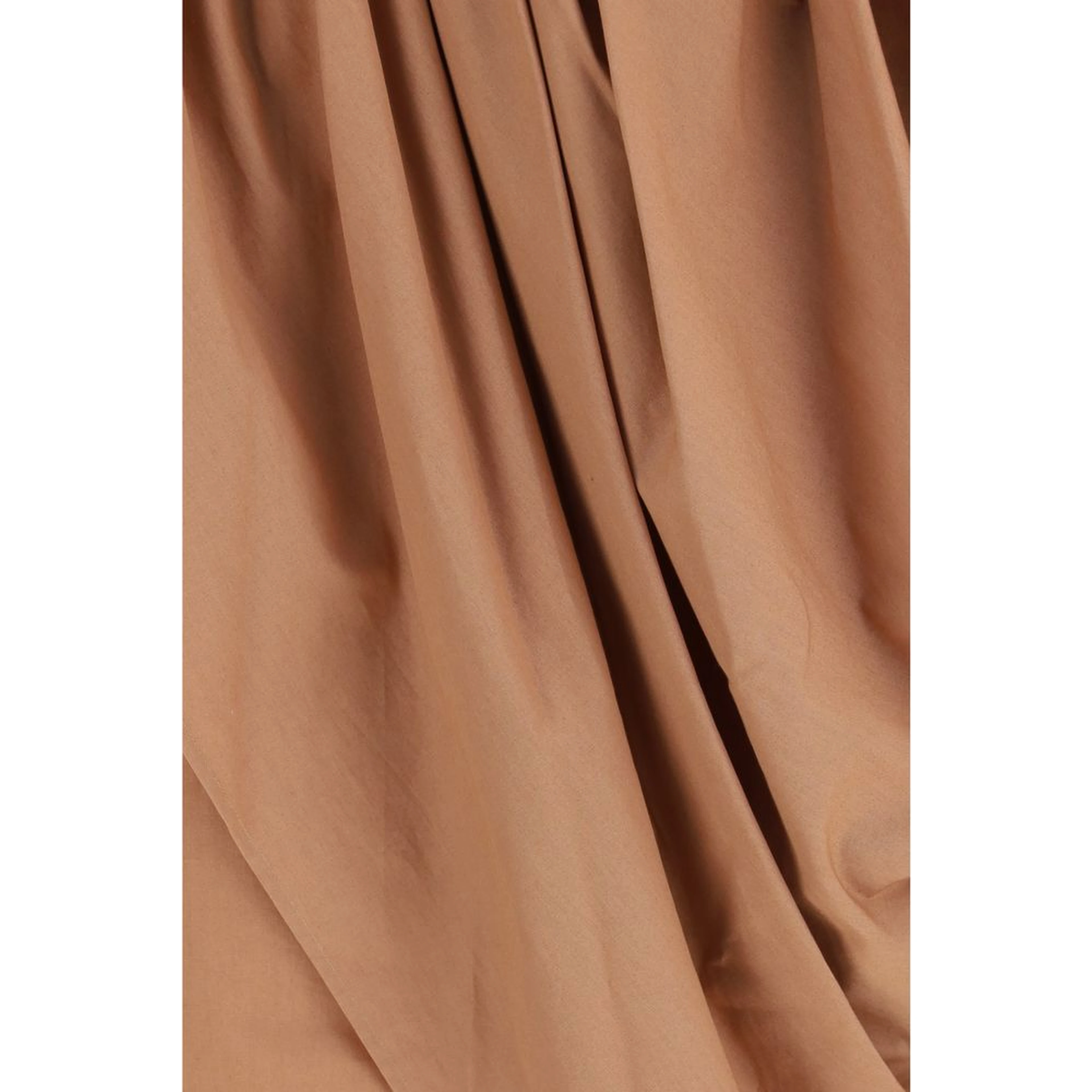 Beige Cotton Midi Skirt