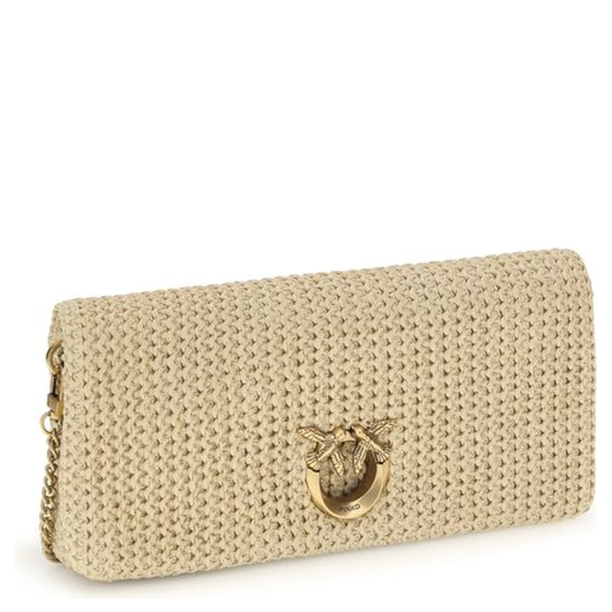 Beige Polypropylene Shoulder Bag