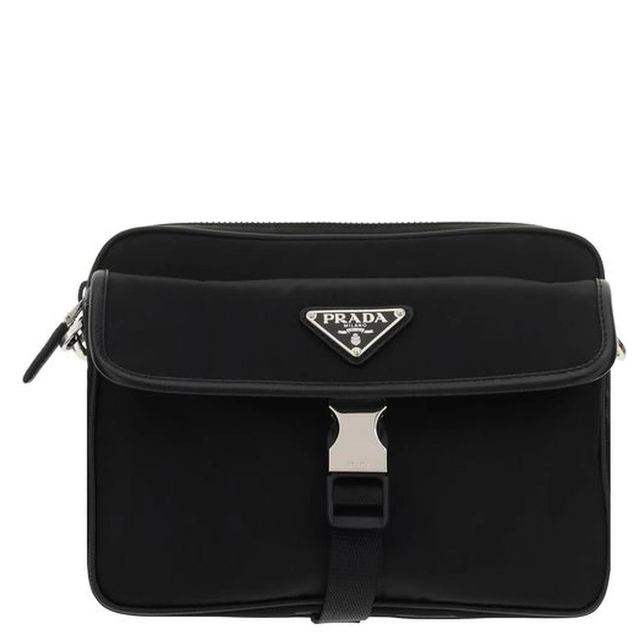 Black Recycled Polyamide Shoulder Bag