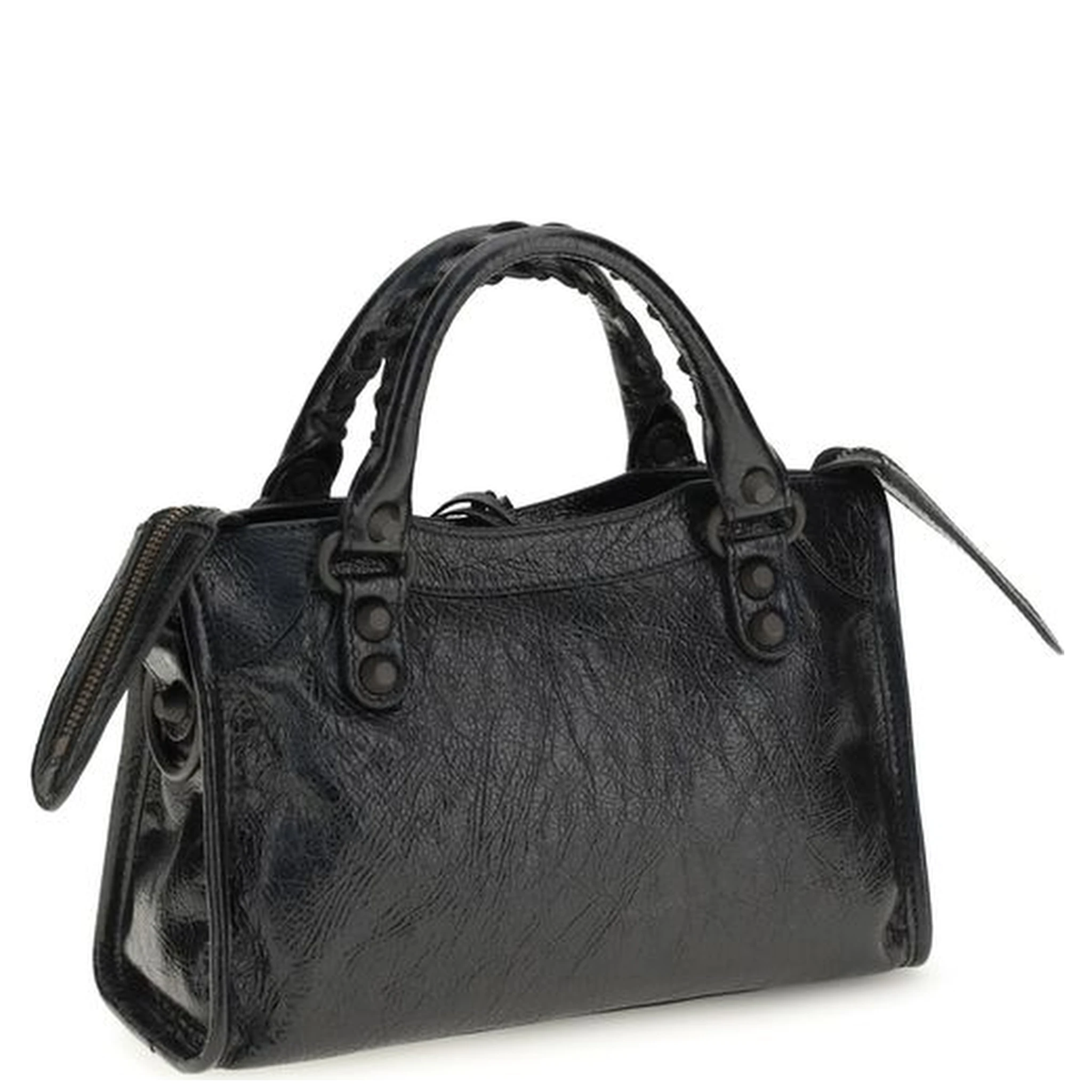Black Lamb Leather Shoulder Bag