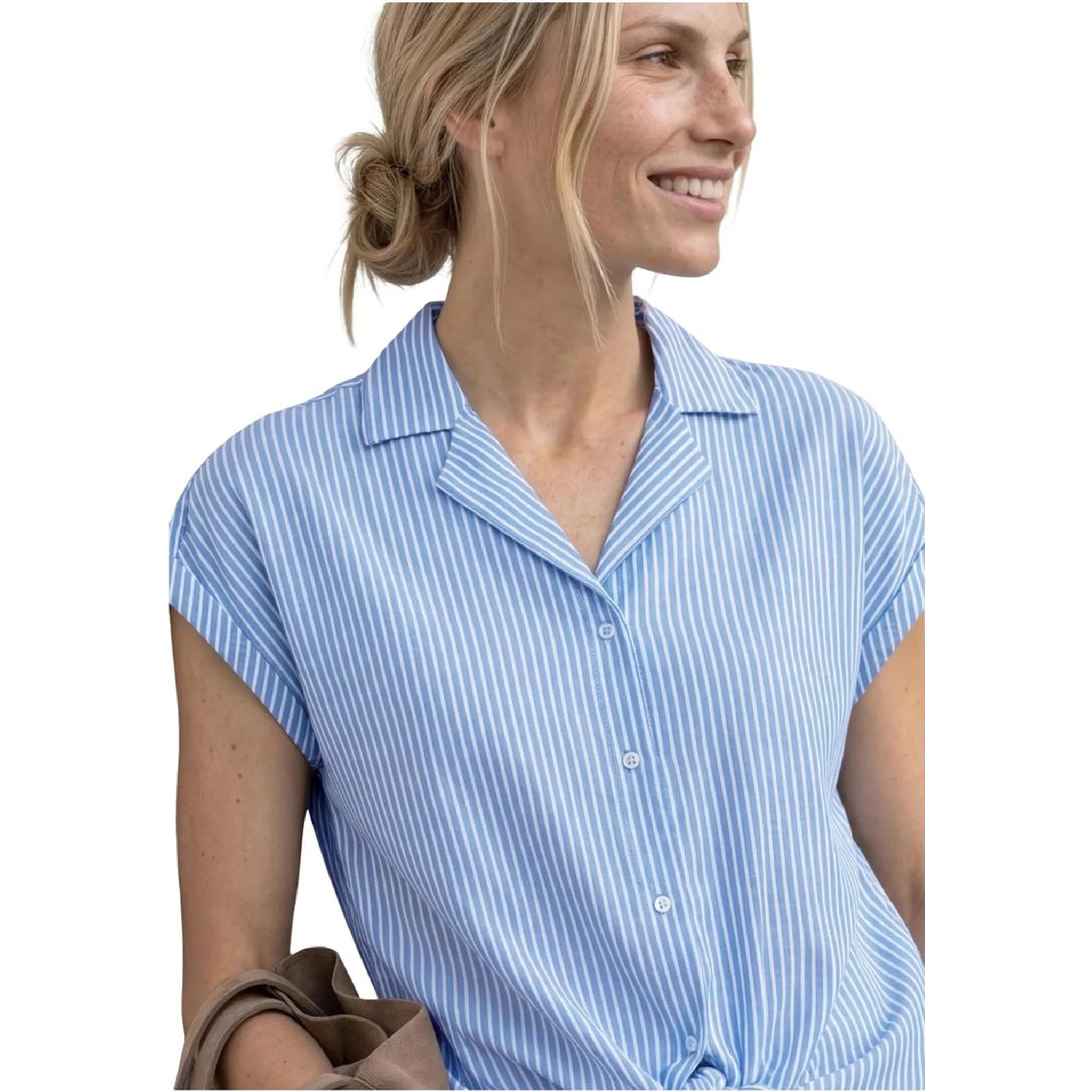 Blue Cotton Shortsleeve Shirt