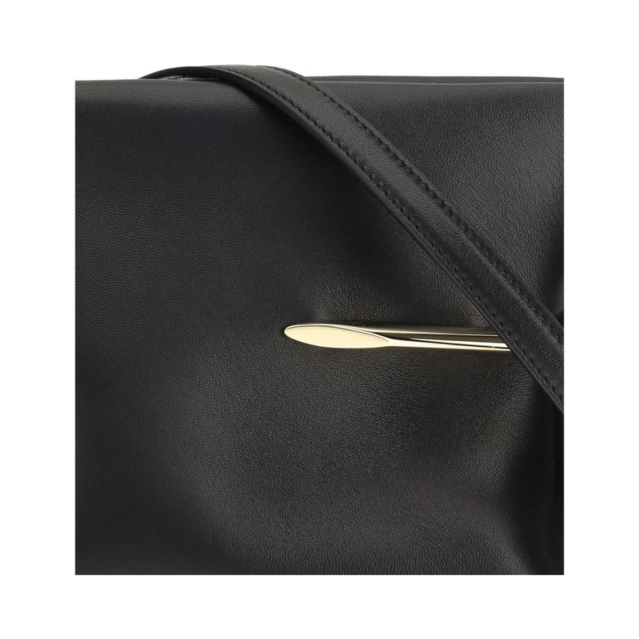 Black Napa Leather / Calf Bos Taurus Clutch Bag
