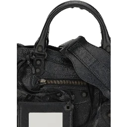 Black Lamb Leather Shoulder Bag