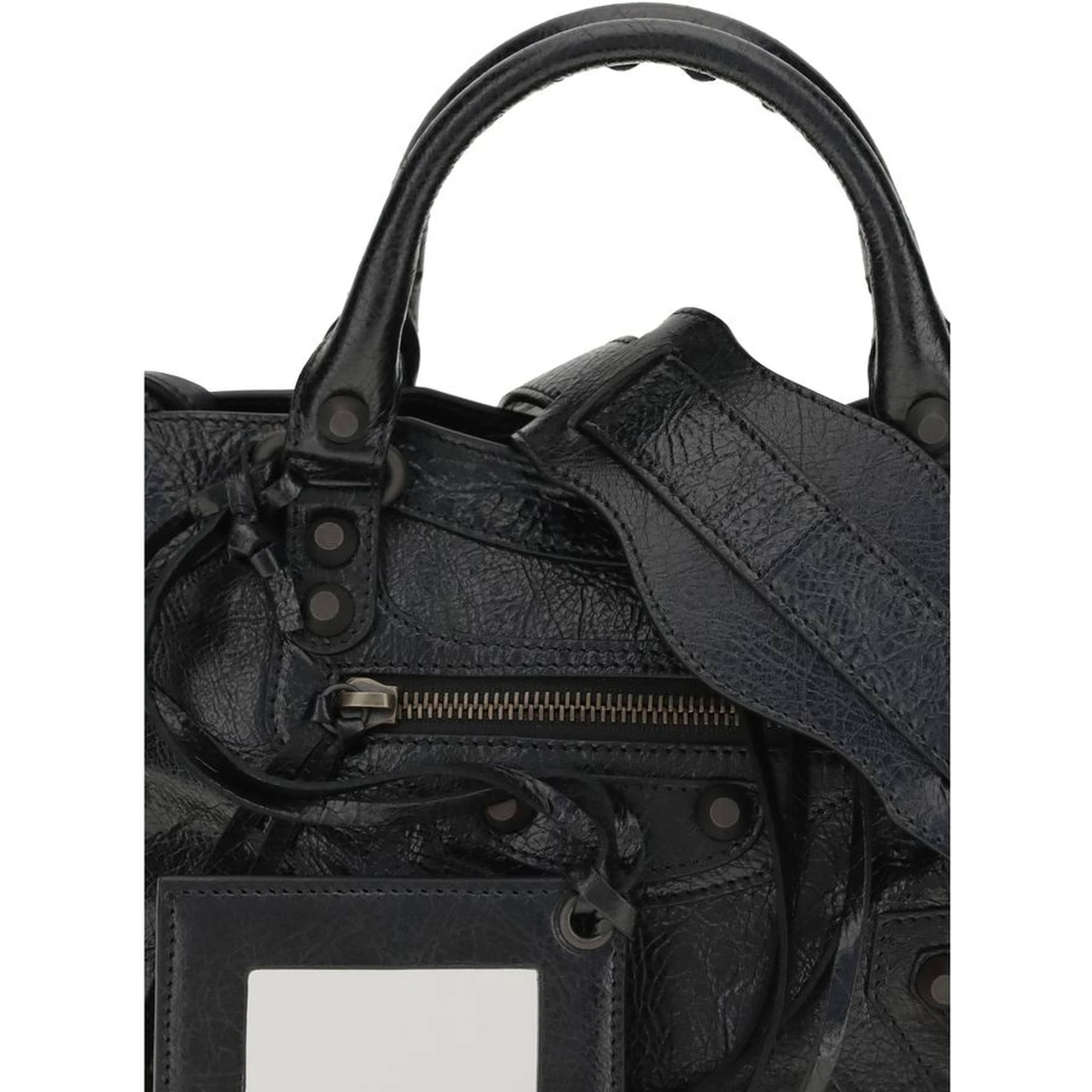 Black Lamb Leather Shoulder Bag