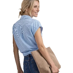 Blue Cotton Shortsleeve Shirt