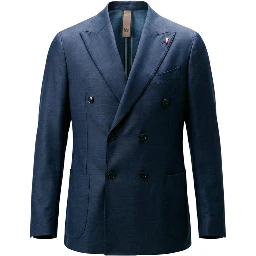 Blue Polyester Two-Piece Suit