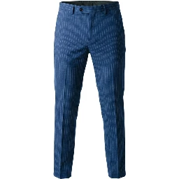 Blue Polyester Two-Piece Suit