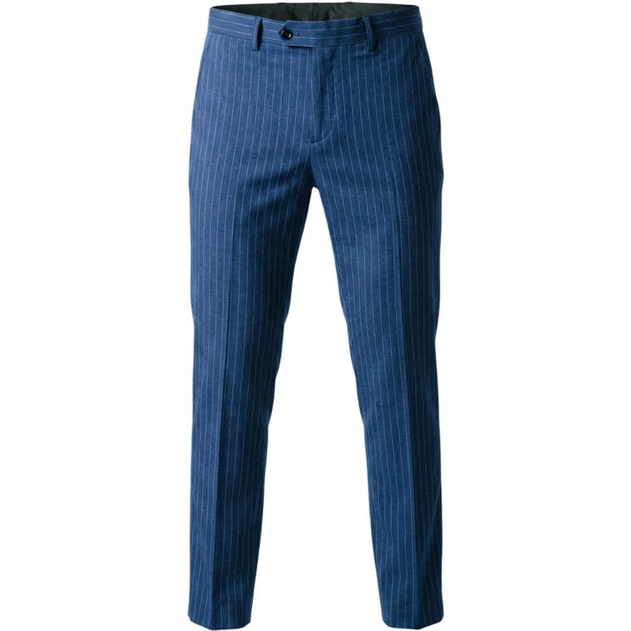Blue Polyester Two-Piece Suit