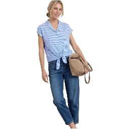 Blue Cotton Shortsleeve Shirt