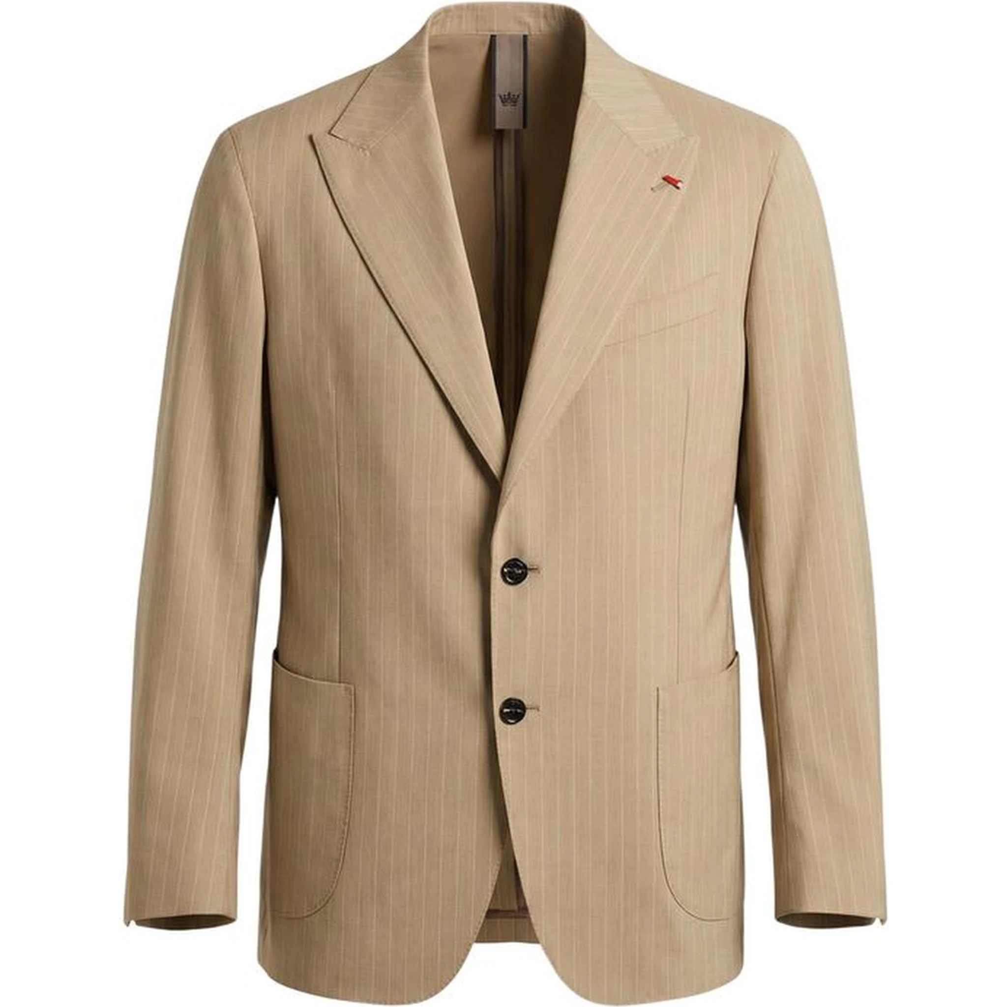 Beige Polyester Two-Piece Suit