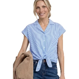 Blue Cotton Shortsleeve Shirt