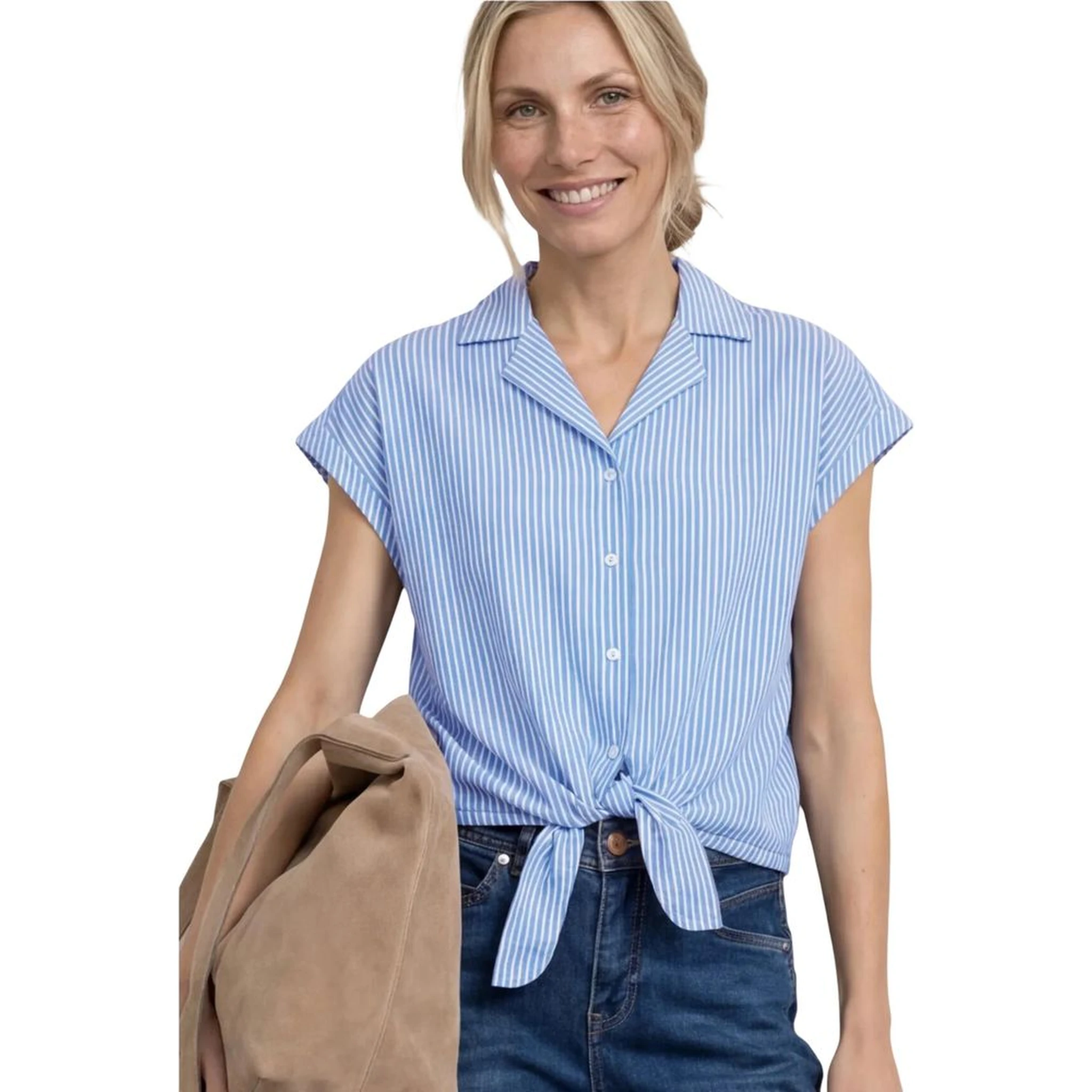 Blue Cotton Shortsleeve Shirt