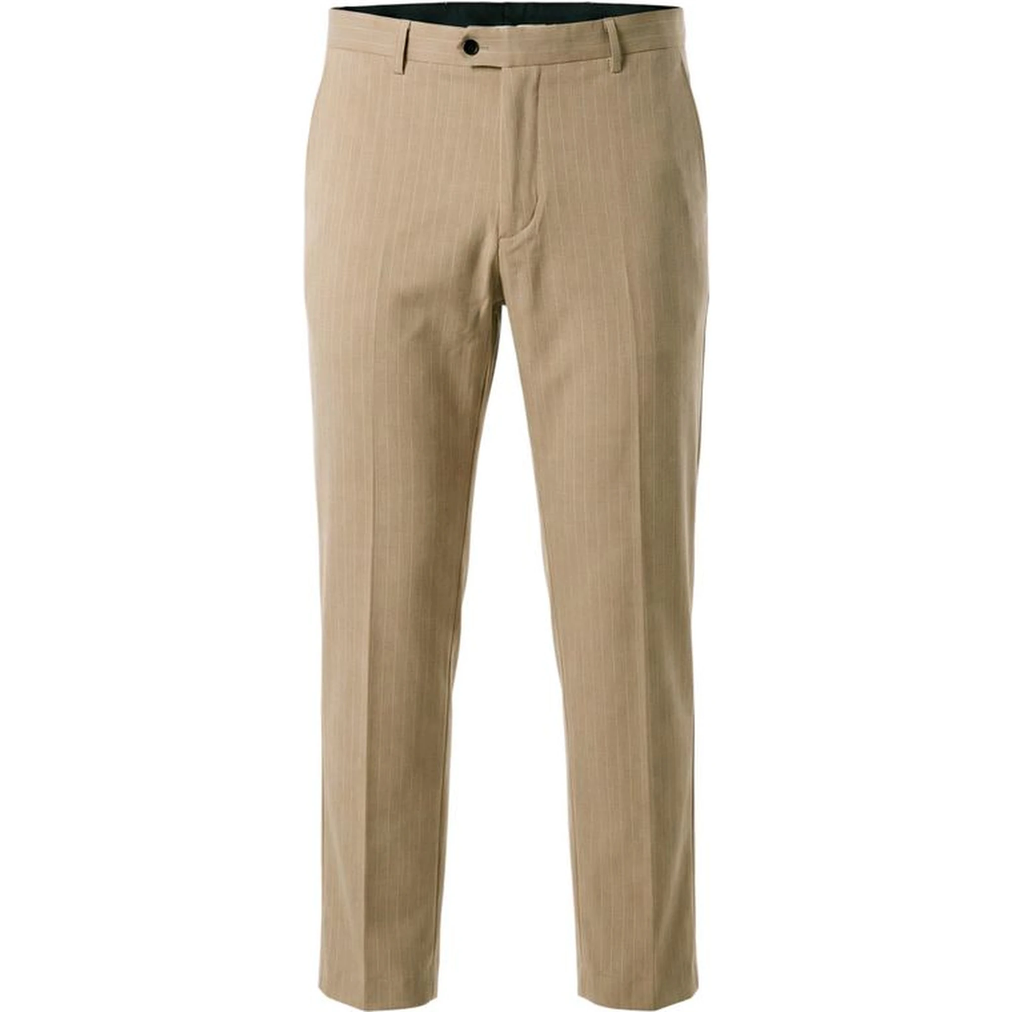 Beige Polyester Two-Piece Suit