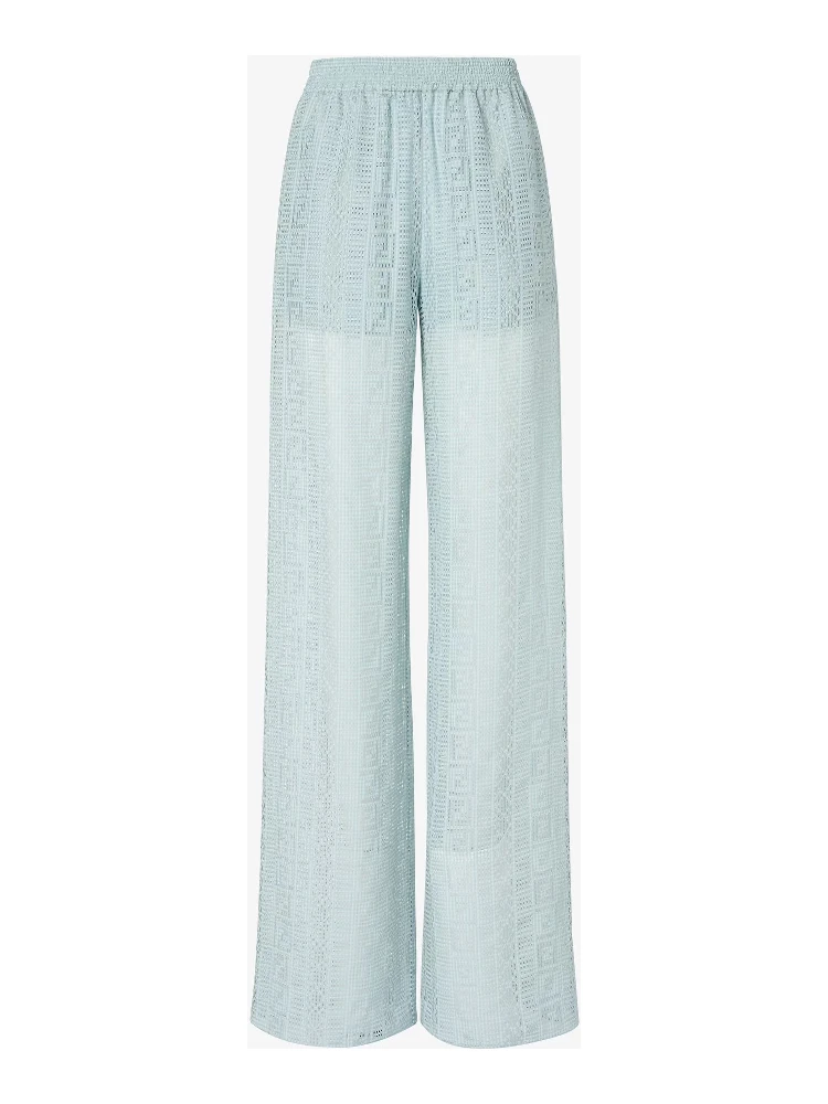 Wide leg pants in silk