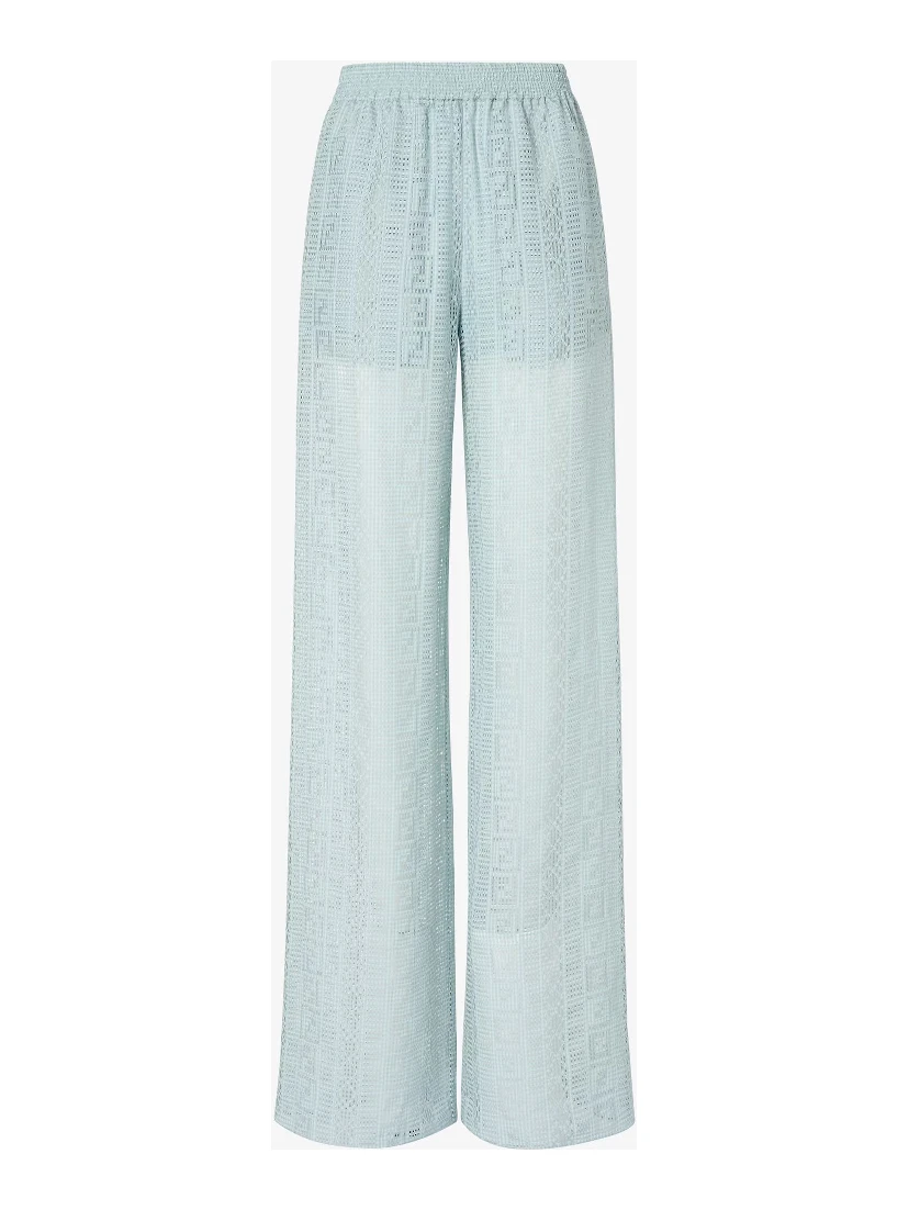 Wide leg pants in silk