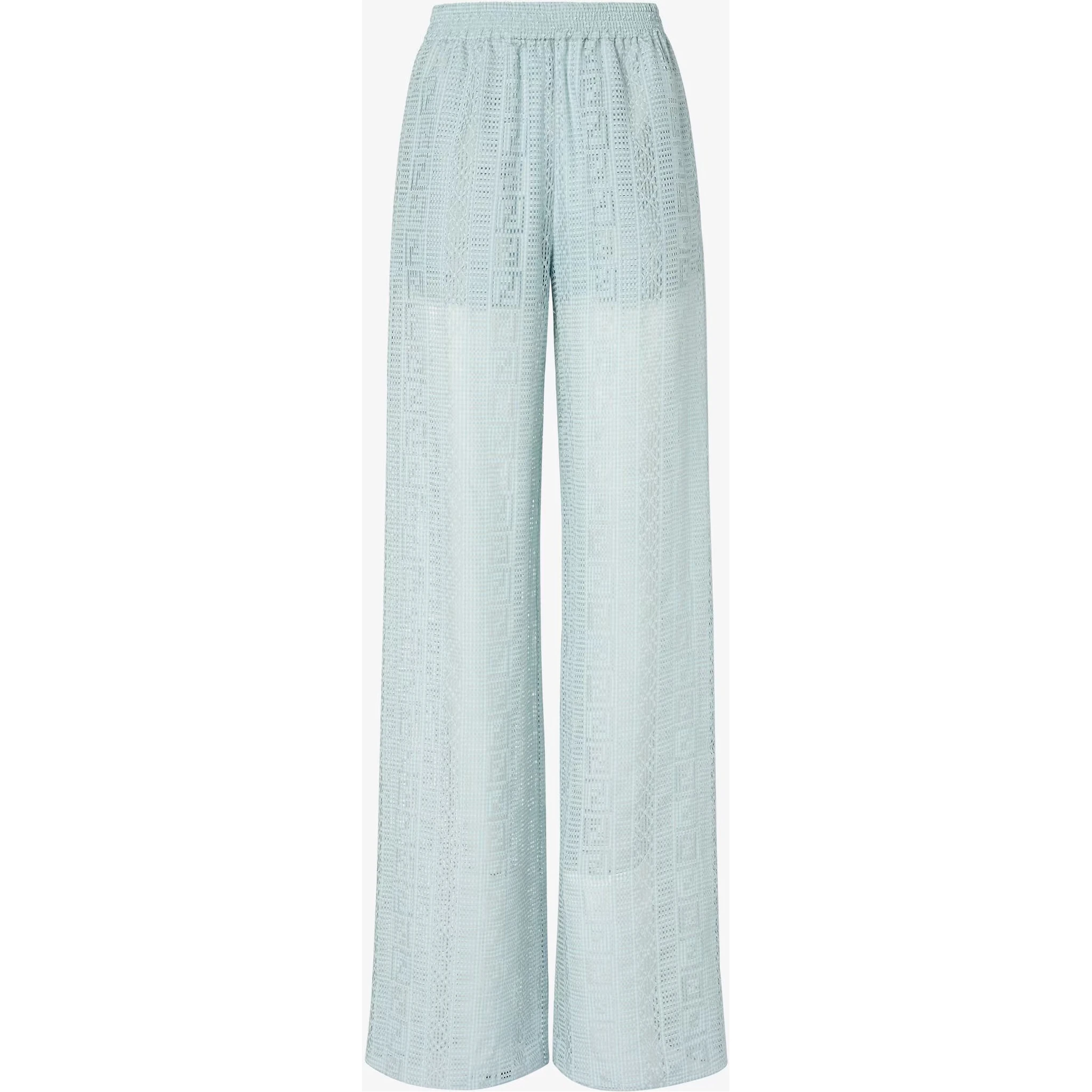 Wide leg pants in silk