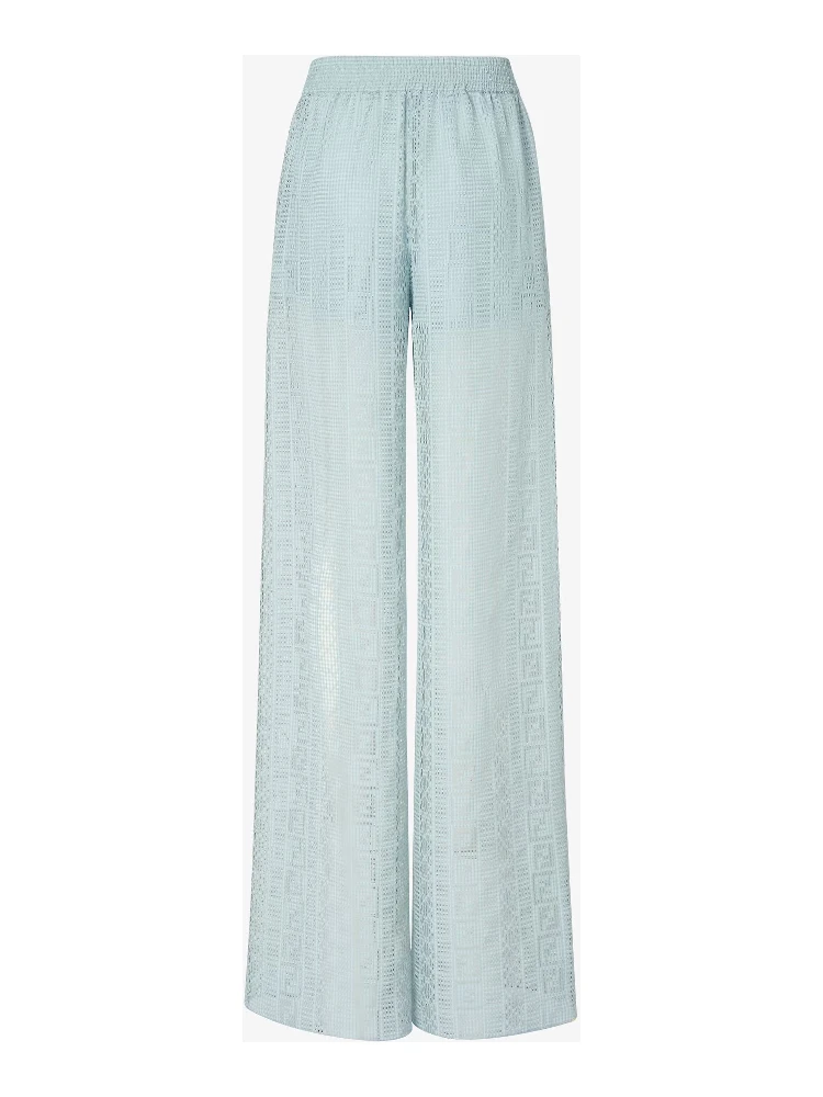 Wide leg pants in silk alternative